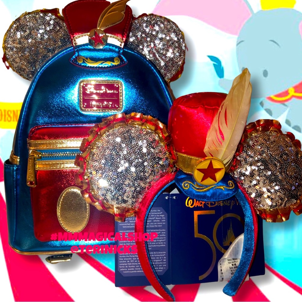 Main Attraction Backpack & Matching Ears-Dumbo The Flying Elephant